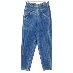 Vintage 80s Liz Wear High Waist Tapered Leg Acid Wash Jeans Women Size 24"P